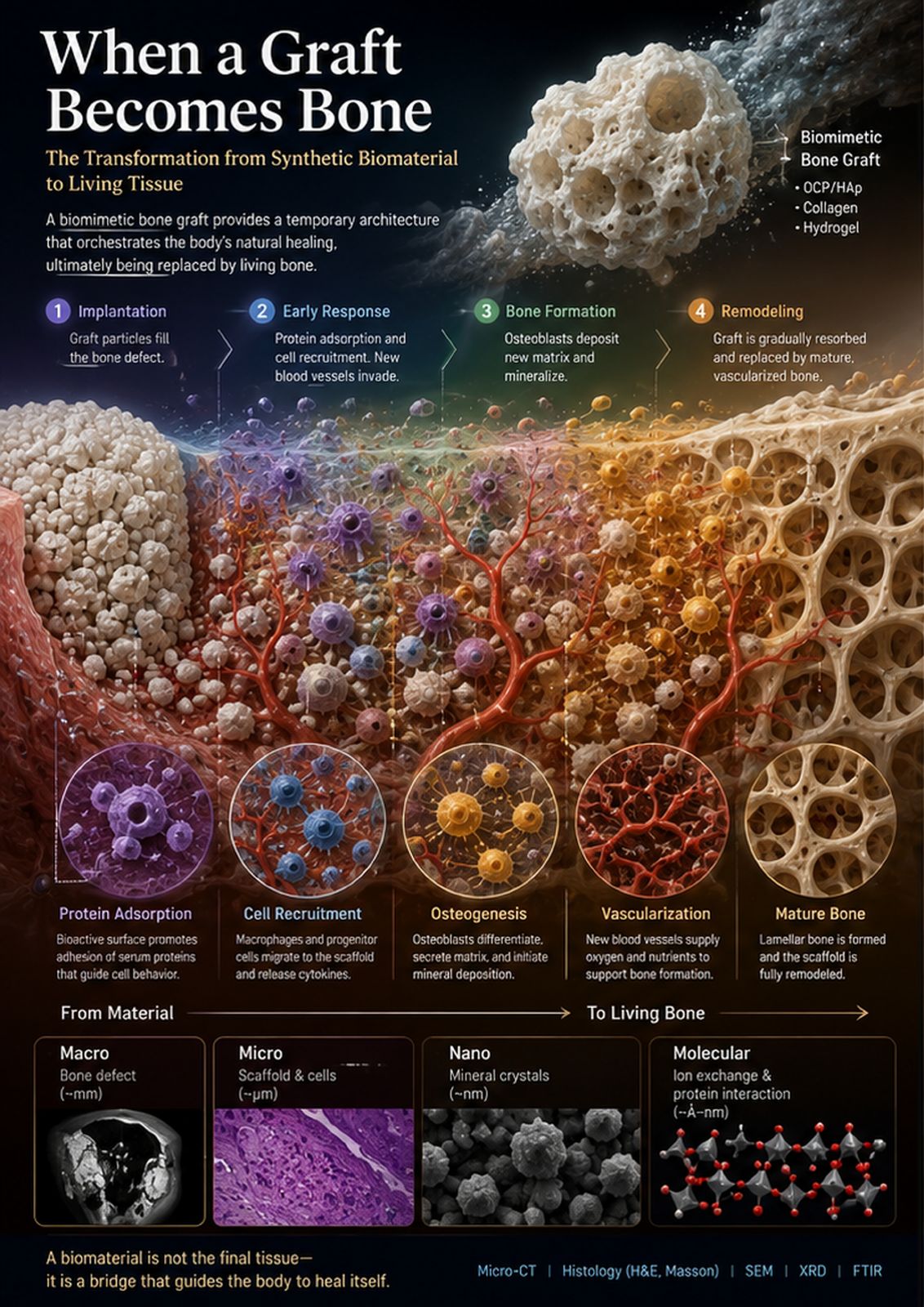 When a Graft Becomes Bone: From Synthetic Biomaterial to Living Tissue